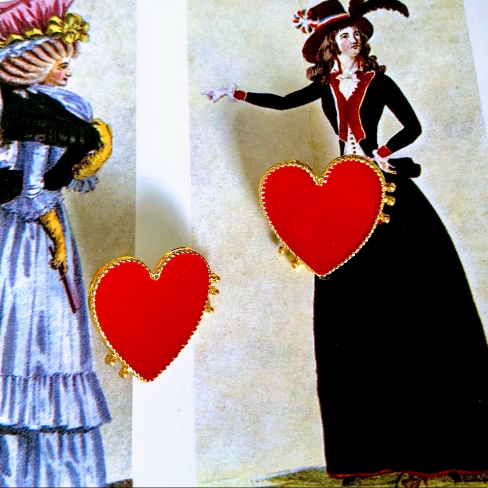 Red Heart Earrings